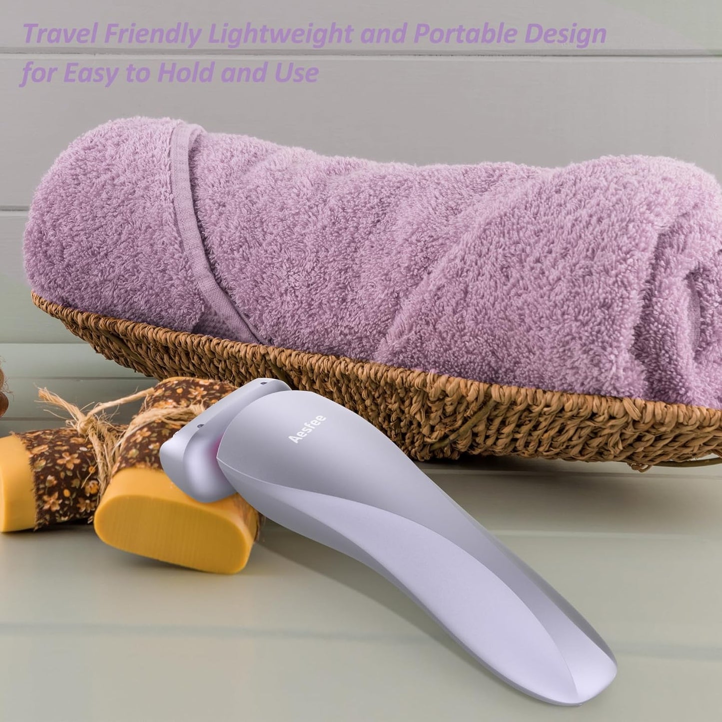 Electric Shaver for Women Legs - Electric Razors for Women Pubic Hair Underarm Arm Bikini Private Area, Portable Painless Lady Body Hair Trimmer Waterproof Wet or Dry, USB Rechargeable (Purple)