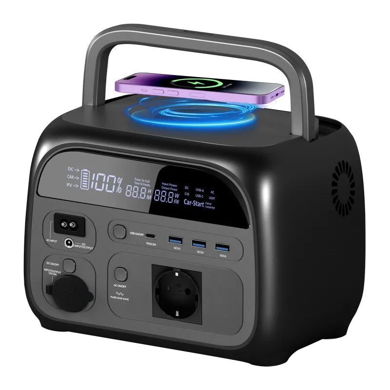 AP400 Solar Generator Portable Power Station UPS 346Wh 500W Lifepo4 Battery 3000+ Cycle Wireless 150W Ultrafast Charge