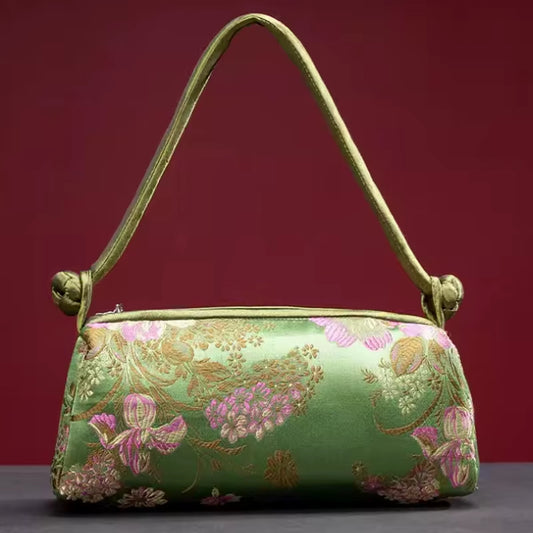 New Silk Embroidered Women Bag Fashion Matching Bride Women Handbag Clutch Bag Shoulder Bag