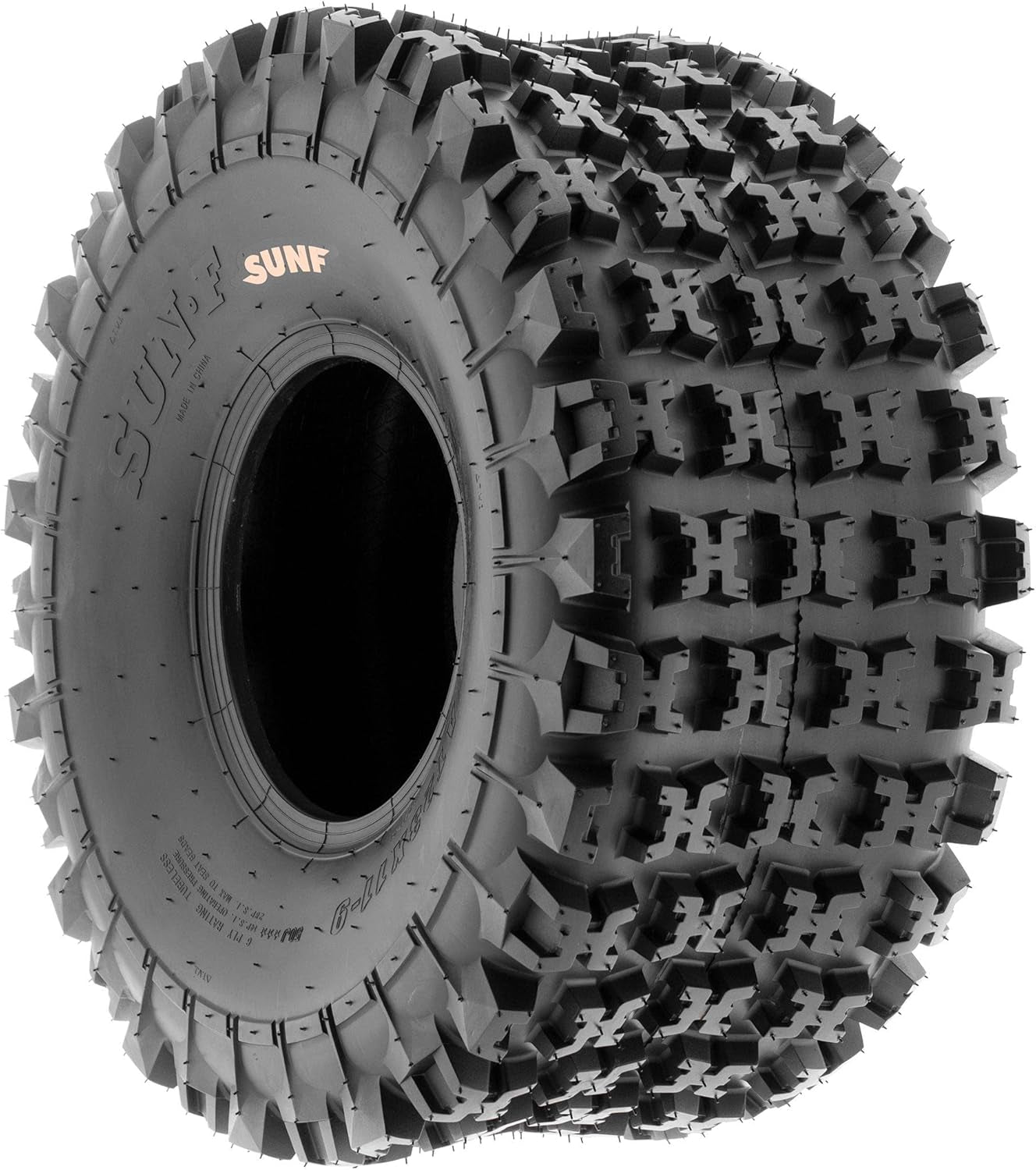 21X7-10 Front & 20X10-9 Rear ATV UTV Knobby Sport Tires,6 PR Tubeless A027, Set of 4