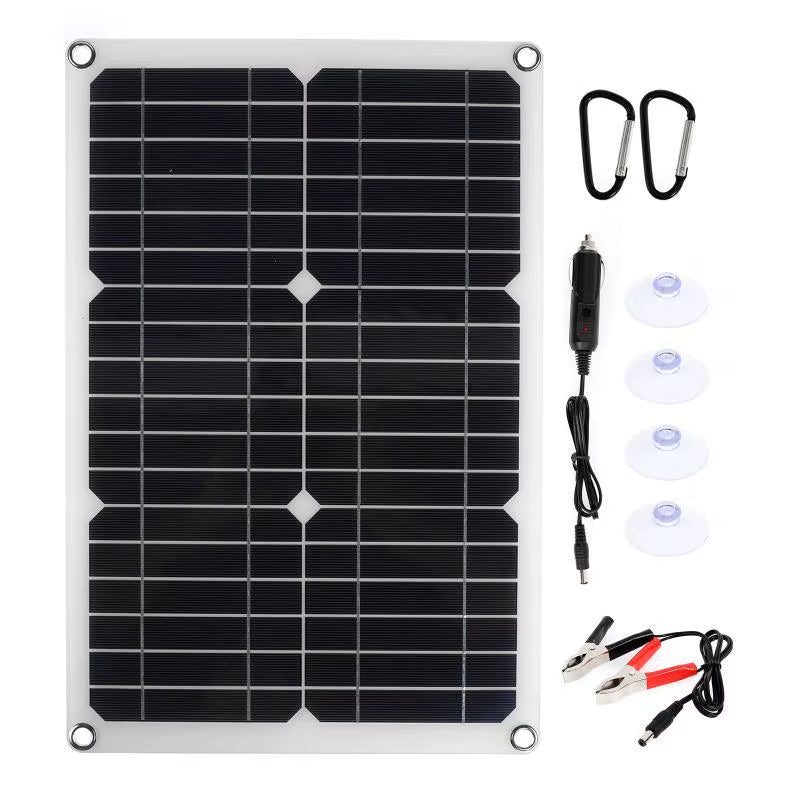 600W Solar Panel Kit 15V USB with 100A Controller Solar Cell Car Yacht RV Mobile Phone Battery Charger Outdoor Power Supply