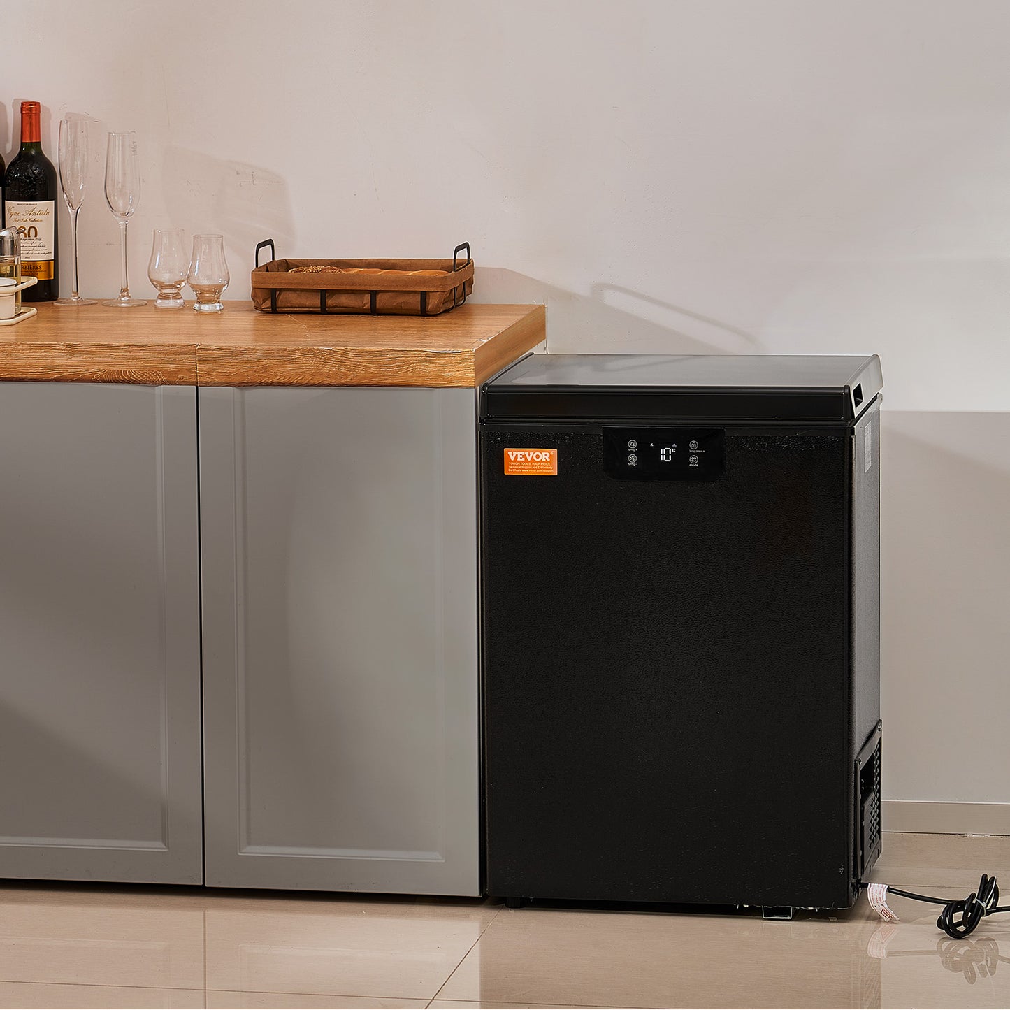 2.22-19.8 Cu.Ft Chest Freezer Deep Freezer Chest Fridge Digital Display W/Basket