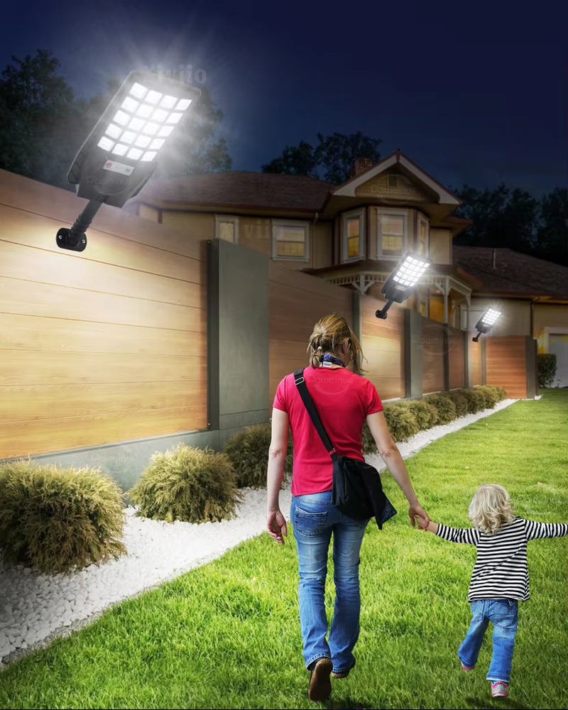 Powerful 1200W LED Solar Lights Outdoor Super Bright Motion Sensro Solar Wall Lamp IPX67 Waterproof Garden Yard Street Lantern