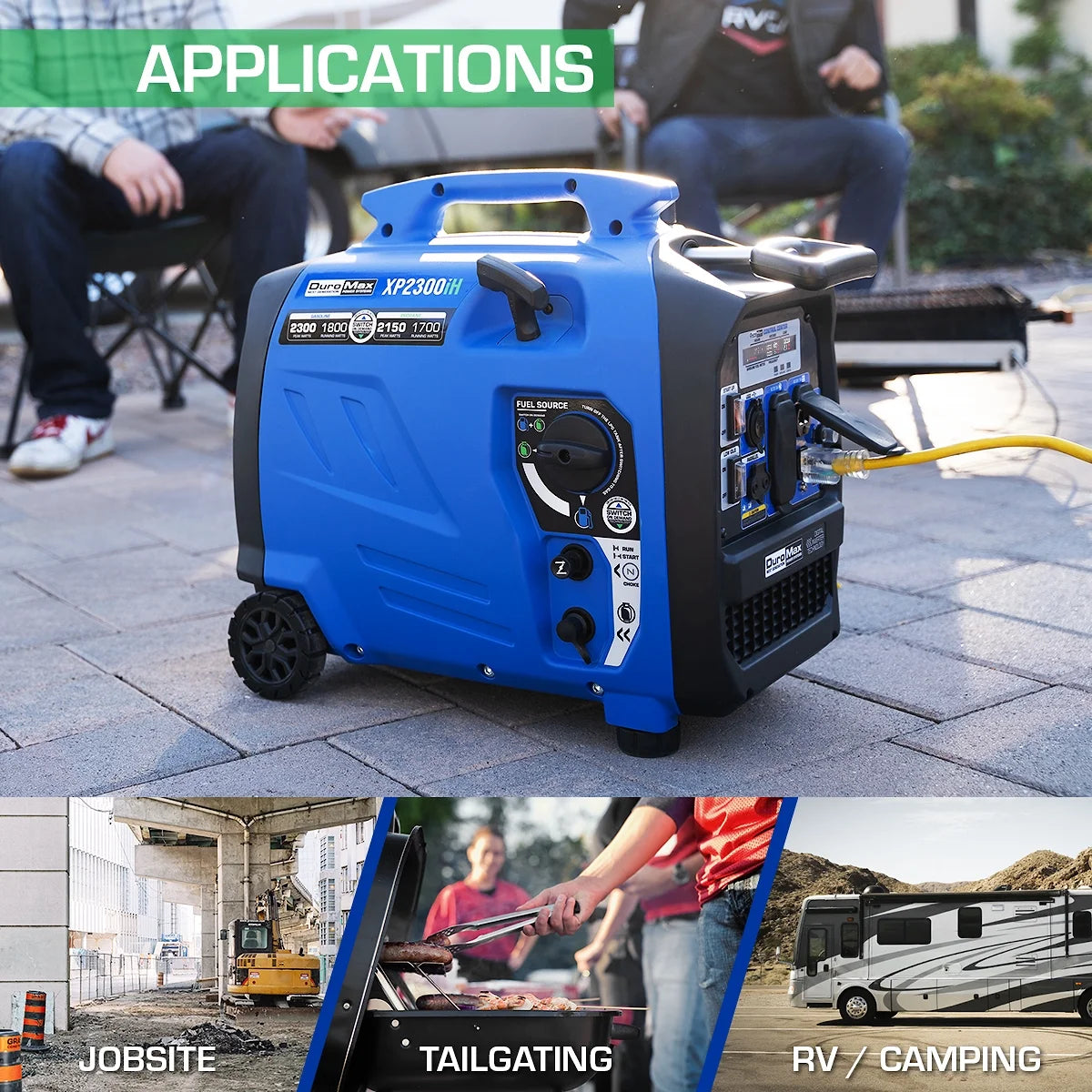 Xp2300Ih 2,300 Watt Portable Dual Fuel Inverter Generator - Quiet, Low THD
