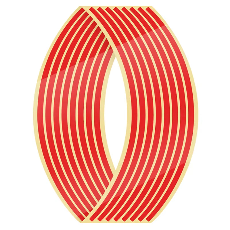 1Set of 16Pcs Wheel Sticker Reflective Rim Stripe Tape Bike Motorcycle Stickers for Honda for Kawasaki Z750 Z800 for YAMAHA MT07