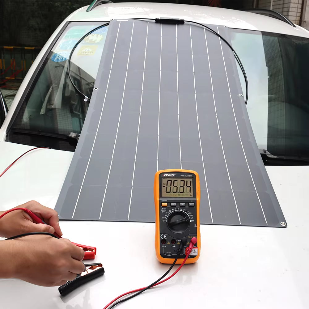 120W Photovoltaic Solar Panel Monocrystalline Cell 120W Lightweight Flexible Solar Panels Module 18V for 12V Charger