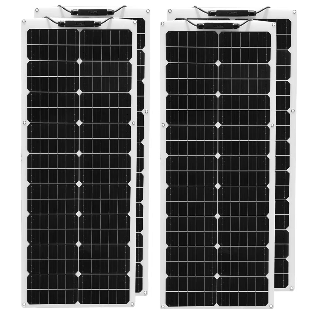 50W 100W 12V Flexible Solar Panel 150W 200W Solar Panel Caravan Van Upgraded 10A /20A Solar Charge Controller for Car RV Marine