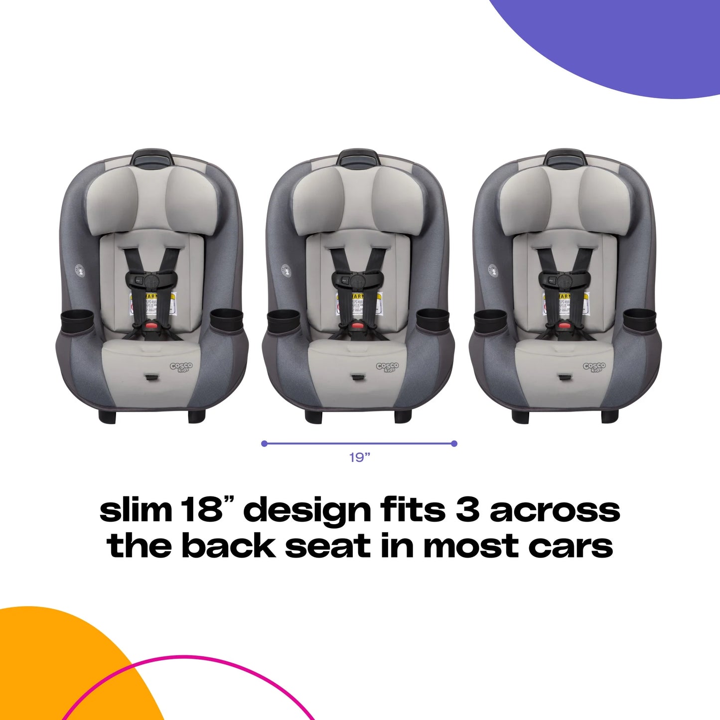 Entrada Infant and Toddler Convertible Car Seat, Shady Day, Grey