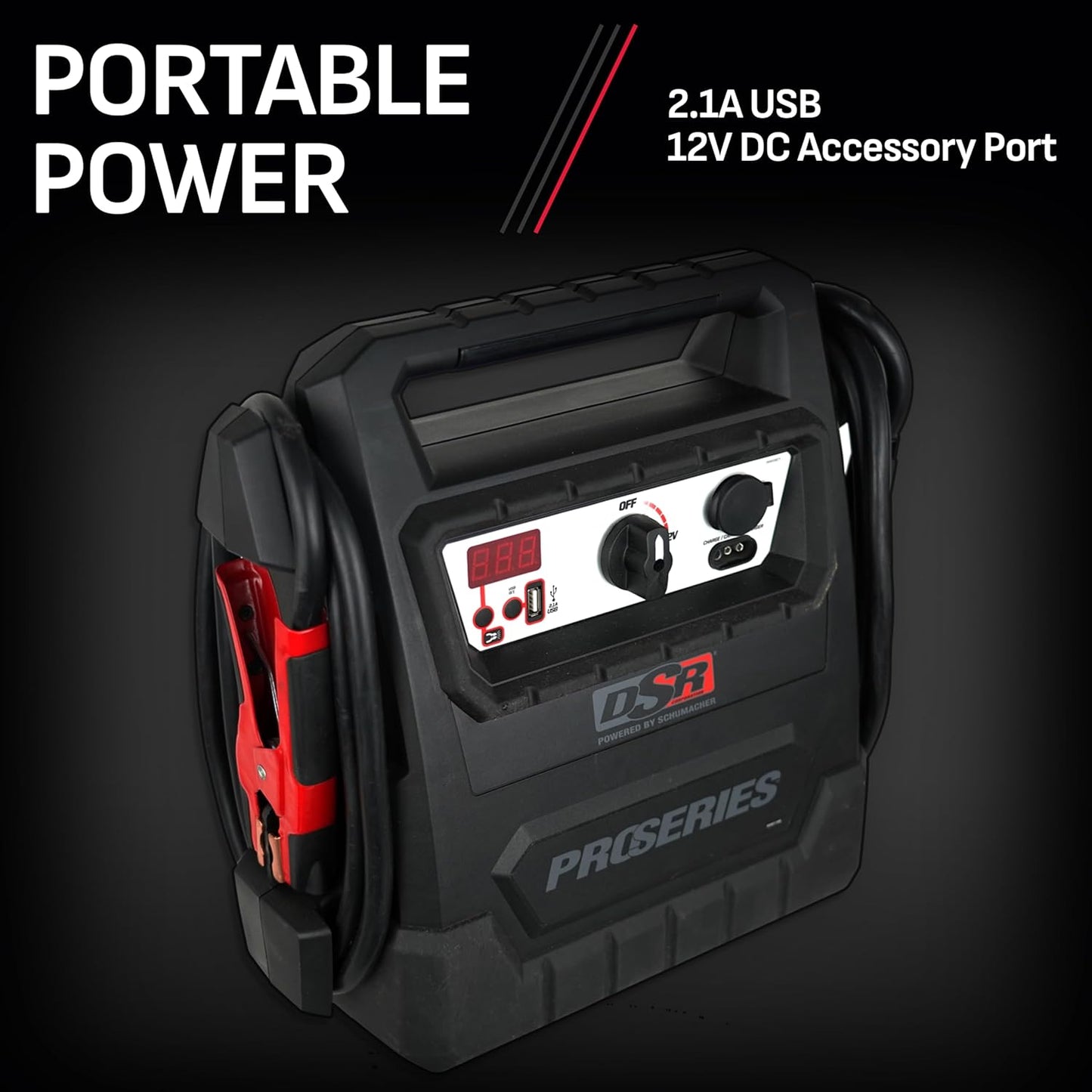 DSR Proseries Car Battery Jump Starter, Maintainer & Portable Power Station - 12V 4000 Peak Amps & 700 Cranking Amps - with DC & USB Charging Ports - DSR159