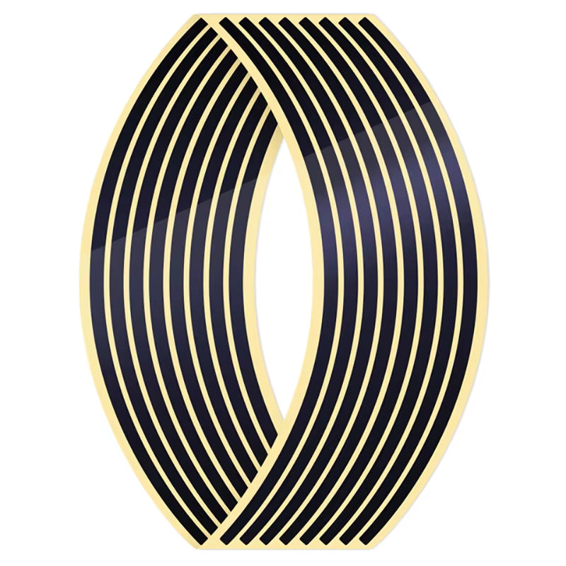 1Set of 16Pcs Wheel Sticker Reflective Rim Stripe Tape Bike Motorcycle Stickers for Honda for Kawasaki Z750 Z800 for YAMAHA MT07