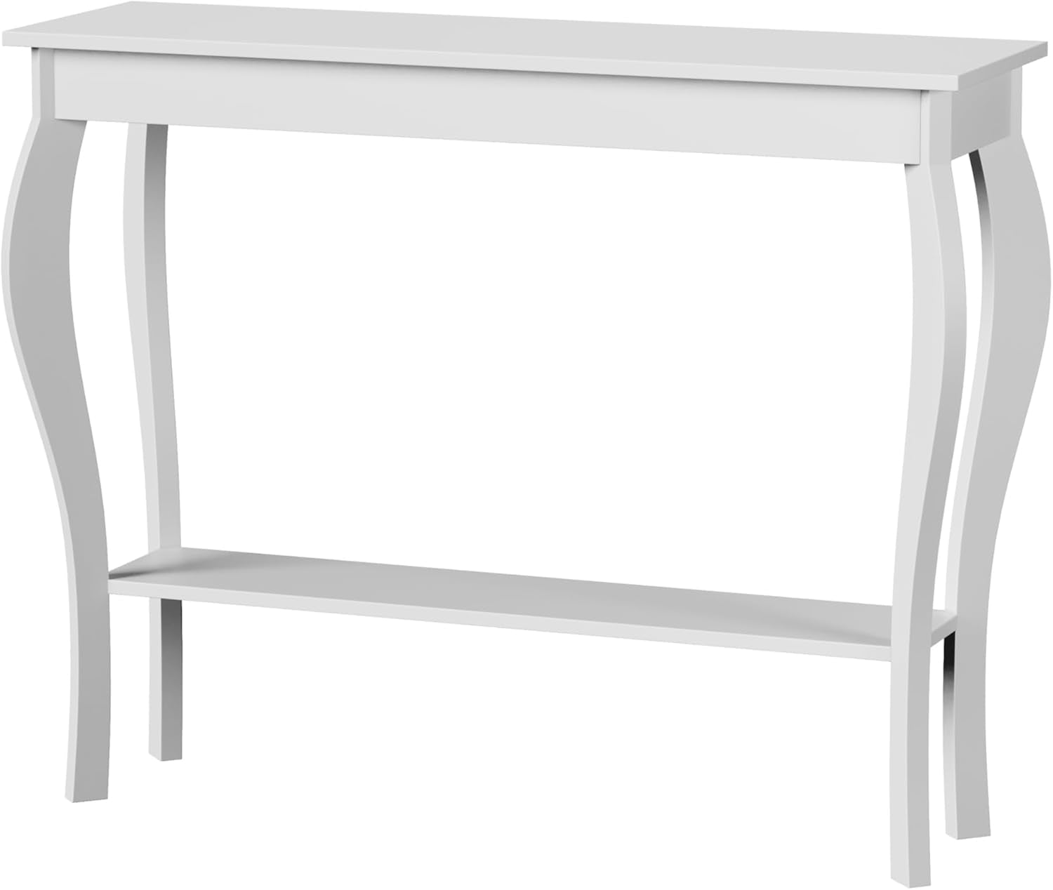 Narrow Console Table, Chic Accent Sofa Table, Entryway Table, White