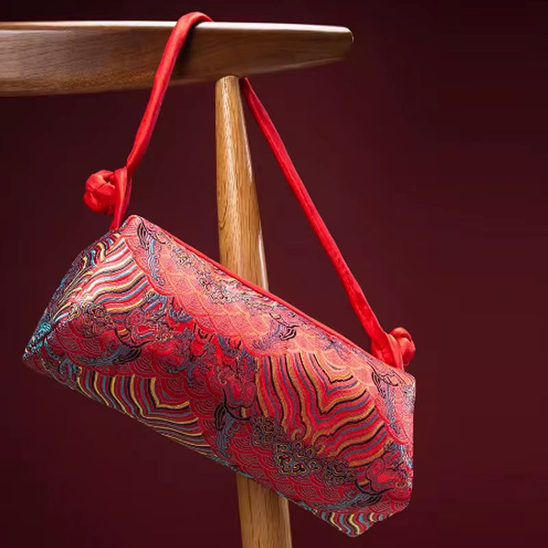 New Silk Embroidered Women Bag Fashion Matching Bride Women Handbag Clutch Bag Shoulder Bag