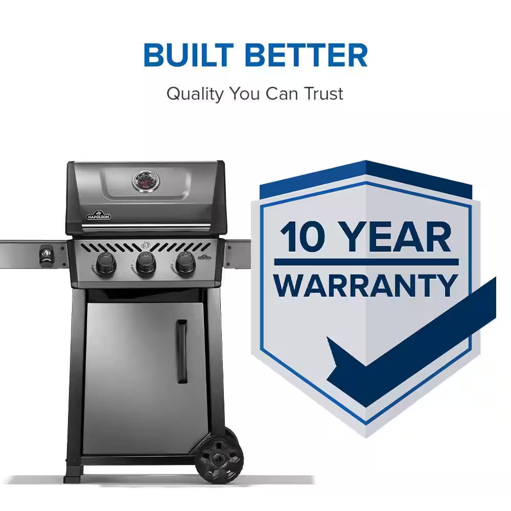 Freestyle 365 3-Burner Propane Gas Grill in Graphite Grey