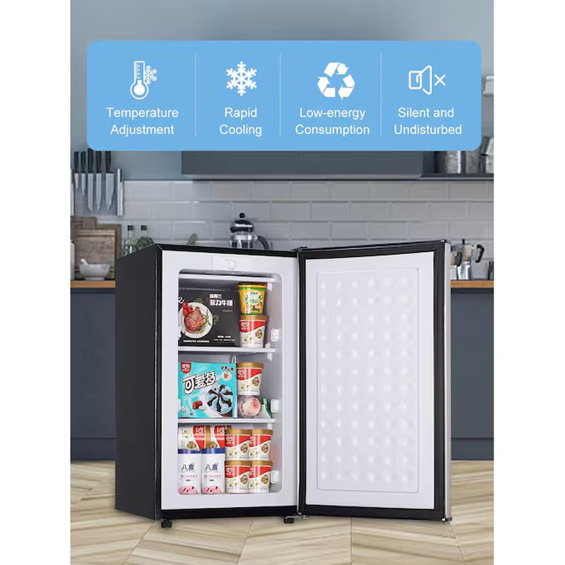 3.2-Cu Ft Upright Freezer ( Silver )