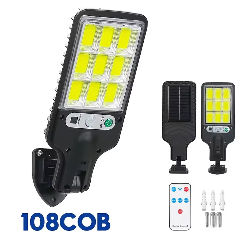 Newest Powerful Solar Lights Outdoor Solar Lamp of Motion Sensor 4 Mode Waterproof IP65 Solar Garden Light Street Yard Lantern