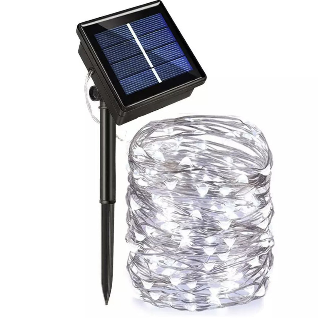 Solar Copper Wire Remote Control String Lights Households