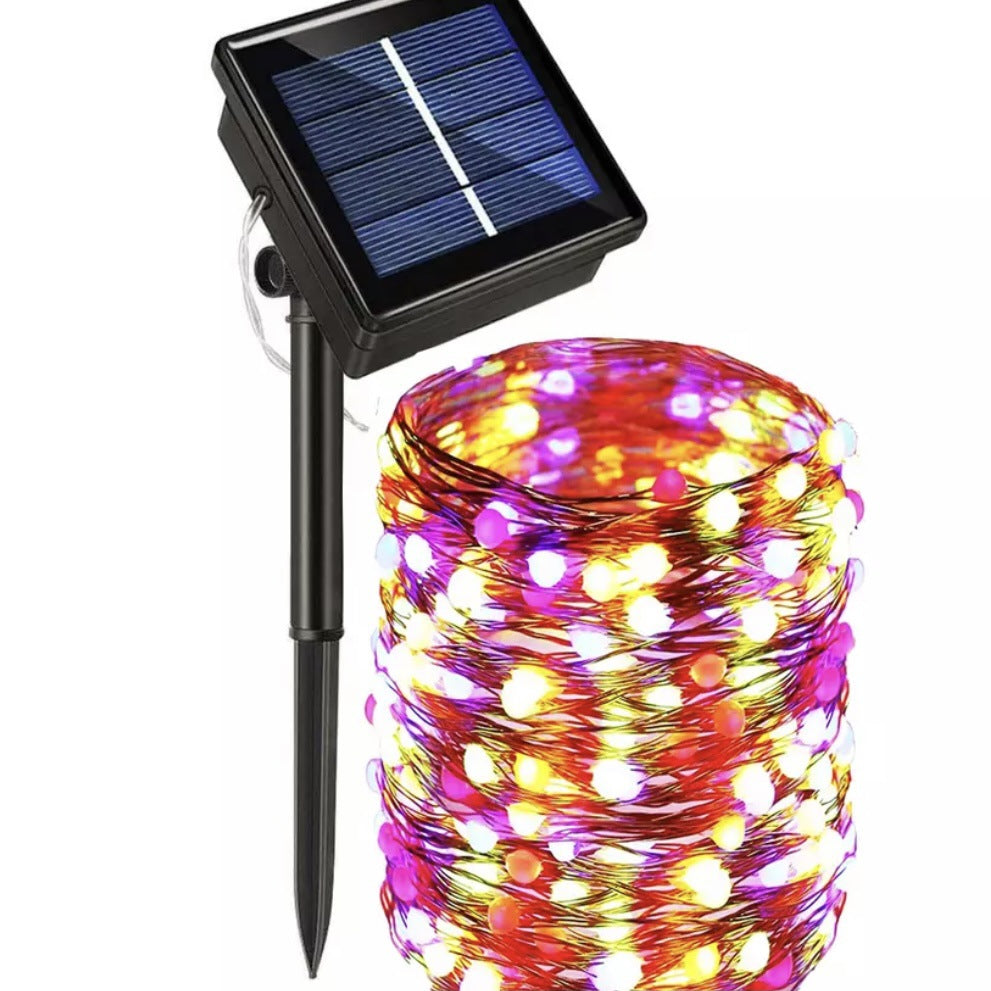 Solar Copper Wire Remote Control String Lights Households