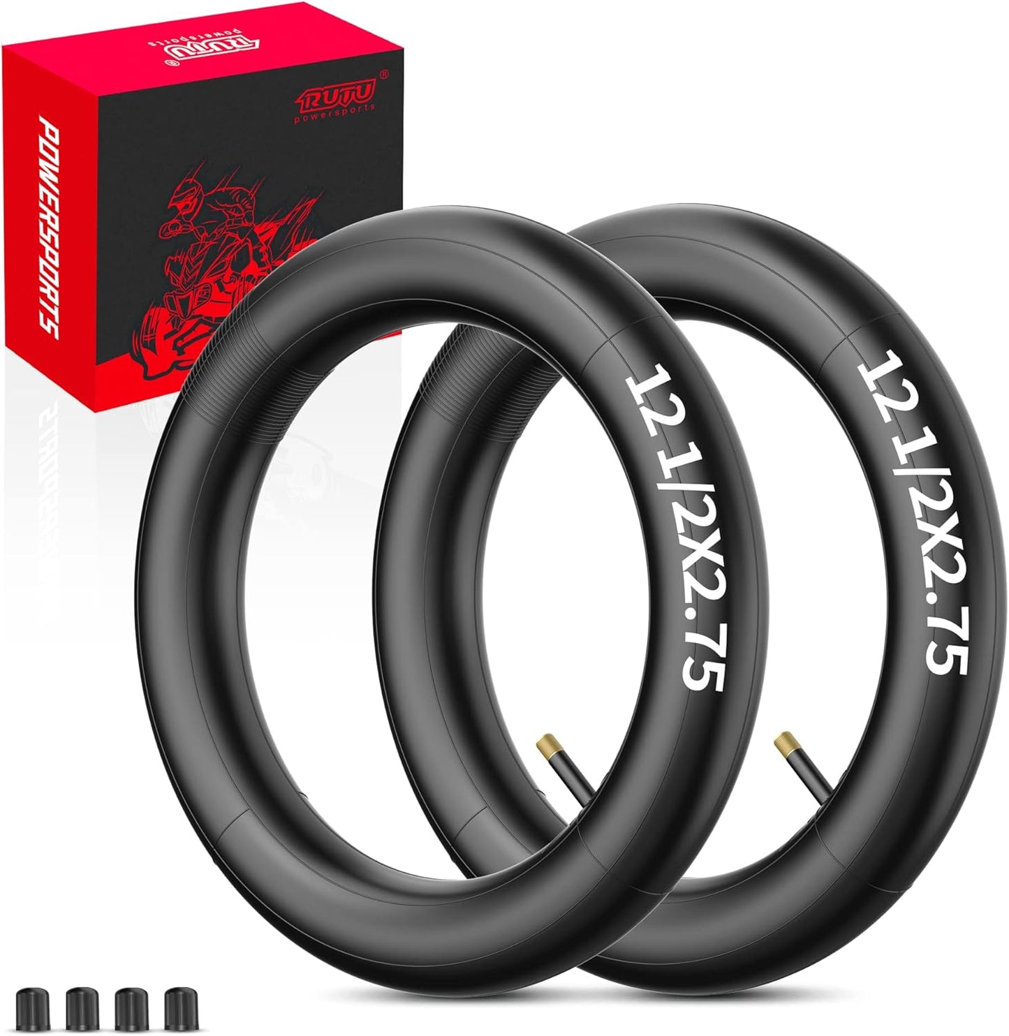 12.5X2.75 12 1/2 X 2.75 Dirt Bike Tube Replacement for Razor MX350 MX400 Rocket, X-Treme X-560 Electric Dirtbike, Scooter, Kids Bicycle, Stroller Ezip E-500 E-750 E-900 Fits 8.5" Rim - 2 Pack