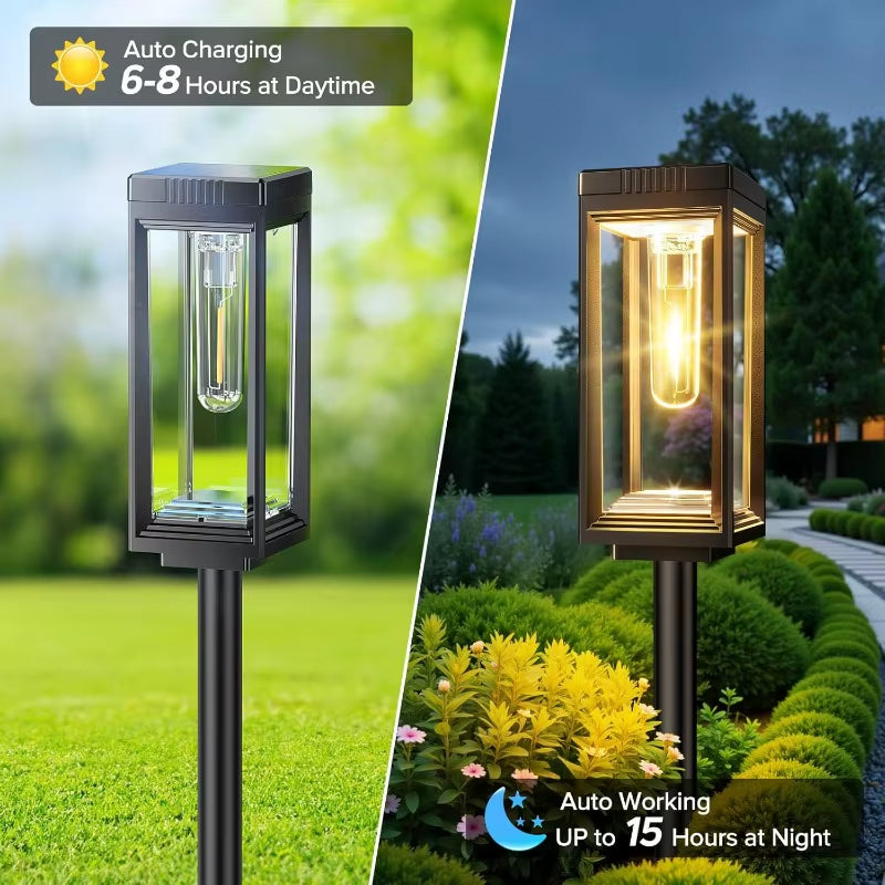 Bright Solar Path Lights 1/2/4 Solar Lights Outdoor Waterproof Automatic On/Off for Garden Lanes Landscape Paths Terraces