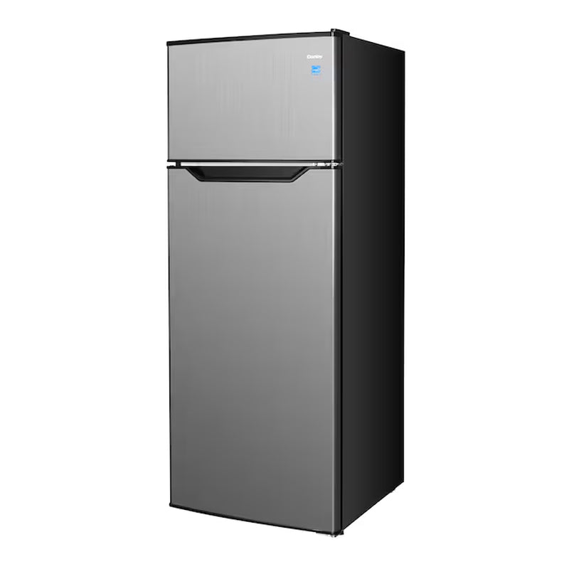 7.4-Cu Ft Counter-Depth 21.5-In Wide Top-Freezer Refrigerator ( Stainless Look ) ENERGY STAR Certified