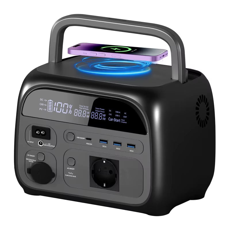 AP400 Solar Generator Portable Power Station UPS 346Wh 500W Lifepo4 Battery 3000+ Cycle Wireless 150W Ultrafast Charge