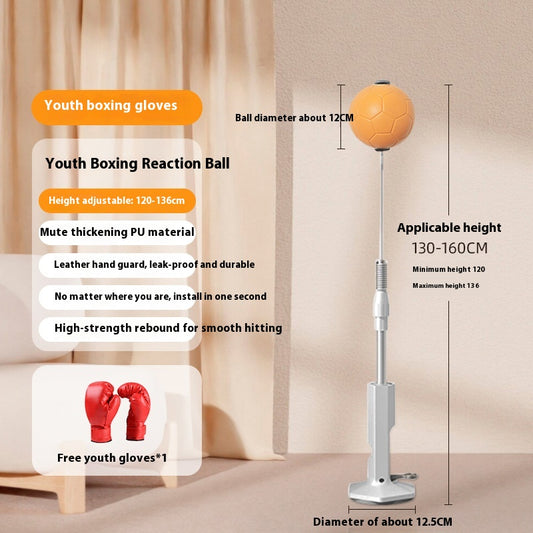 Vertical Boxing Reaction Speed Ball Roly-Poly for Children Household Vent Sandbag Decompression Focus Mitts