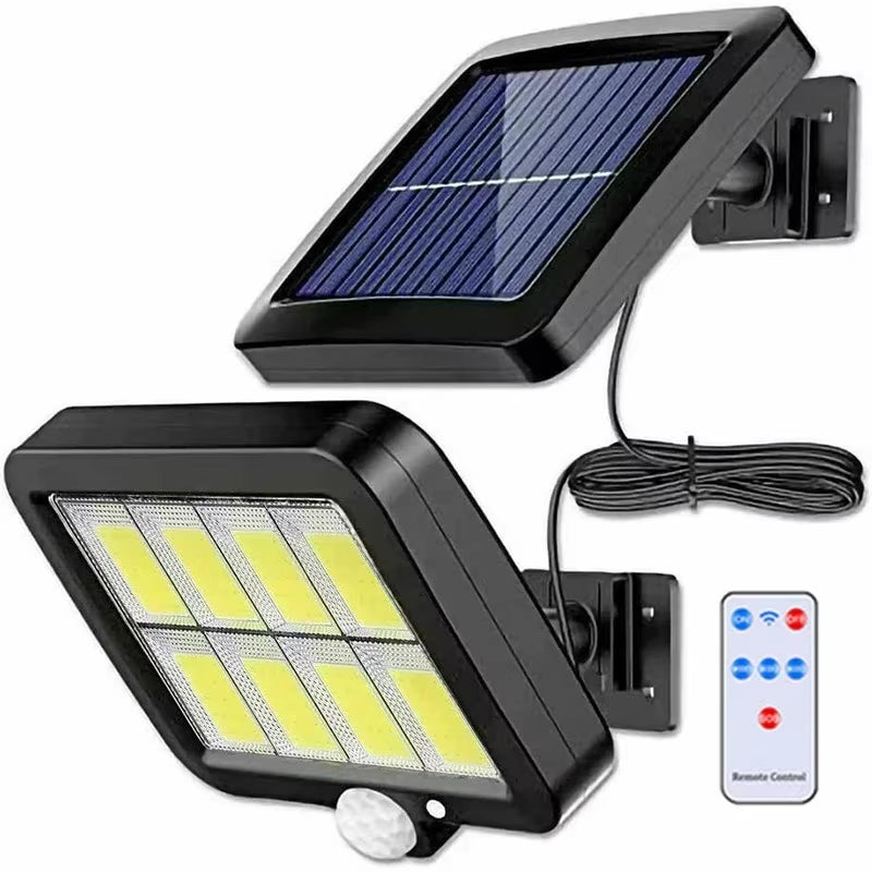 100/120/160COB Solar Split Wall Lamp 3 Mode Waterproof Motion Sensor Garden Street Lights Solar Lamp Garden Security Wall Light
