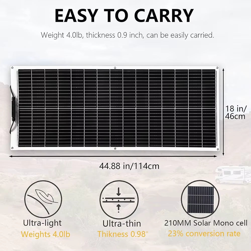 100W Flexible Solar Panel 16.5V 1000W 500W 400W 200W High Efficiency Photovoltaic Module Diy Kit Generation Car Home Camping