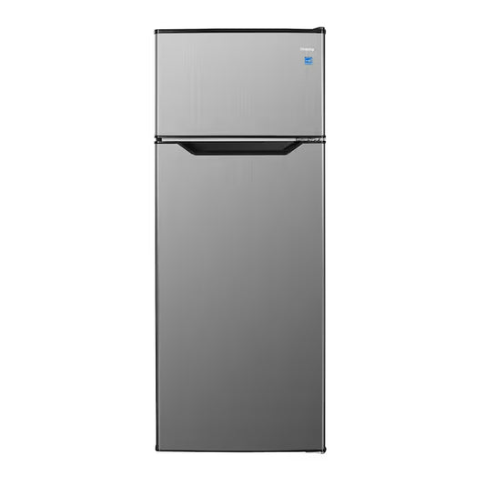 7.4-Cu Ft Counter-Depth 21.5-In Wide Top-Freezer Refrigerator ( Stainless Look ) ENERGY STAR Certified