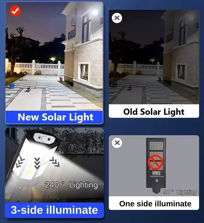 Newest Powerful Solar Lights Outdoor Solar Lamp of Motion Sensor 4 Mode Waterproof IP65 Solar Garden Light Street Yard Lantern