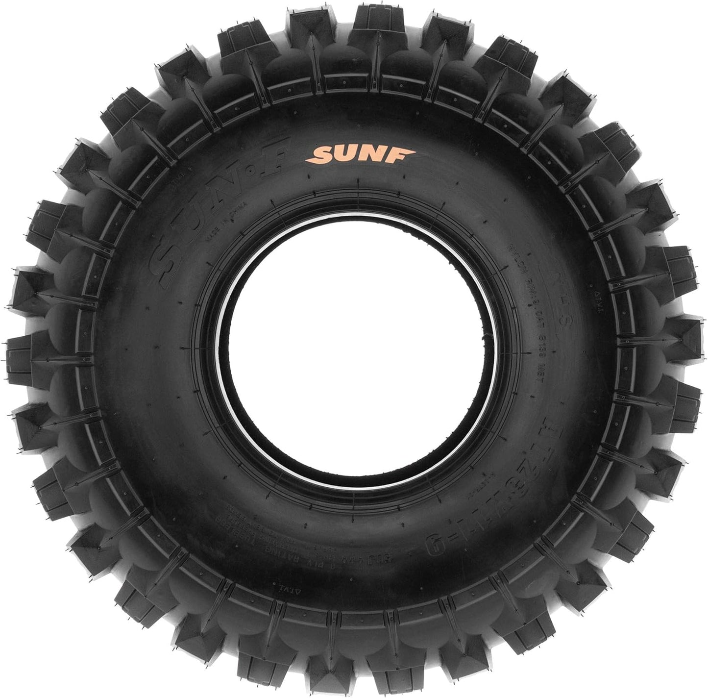 21X7-10 Front & 20X10-9 Rear ATV UTV Knobby Sport Tires,6 PR Tubeless A027, Set of 4