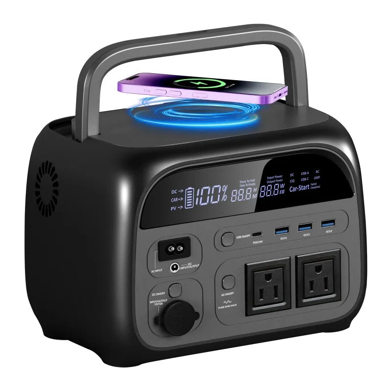 AP400 Solar Generator Portable Power Station UPS 346Wh 500W Lifepo4 Battery 3000+ Cycle Wireless 150W Ultrafast Charge