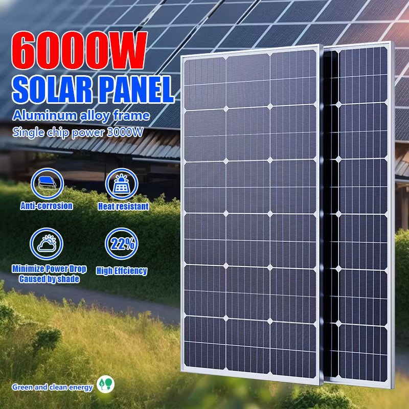 3000W Solar Panel High Efficiency Solar Cell Portable Power Bank Flexible Charging Outdoor Solar Cells for Home Camping