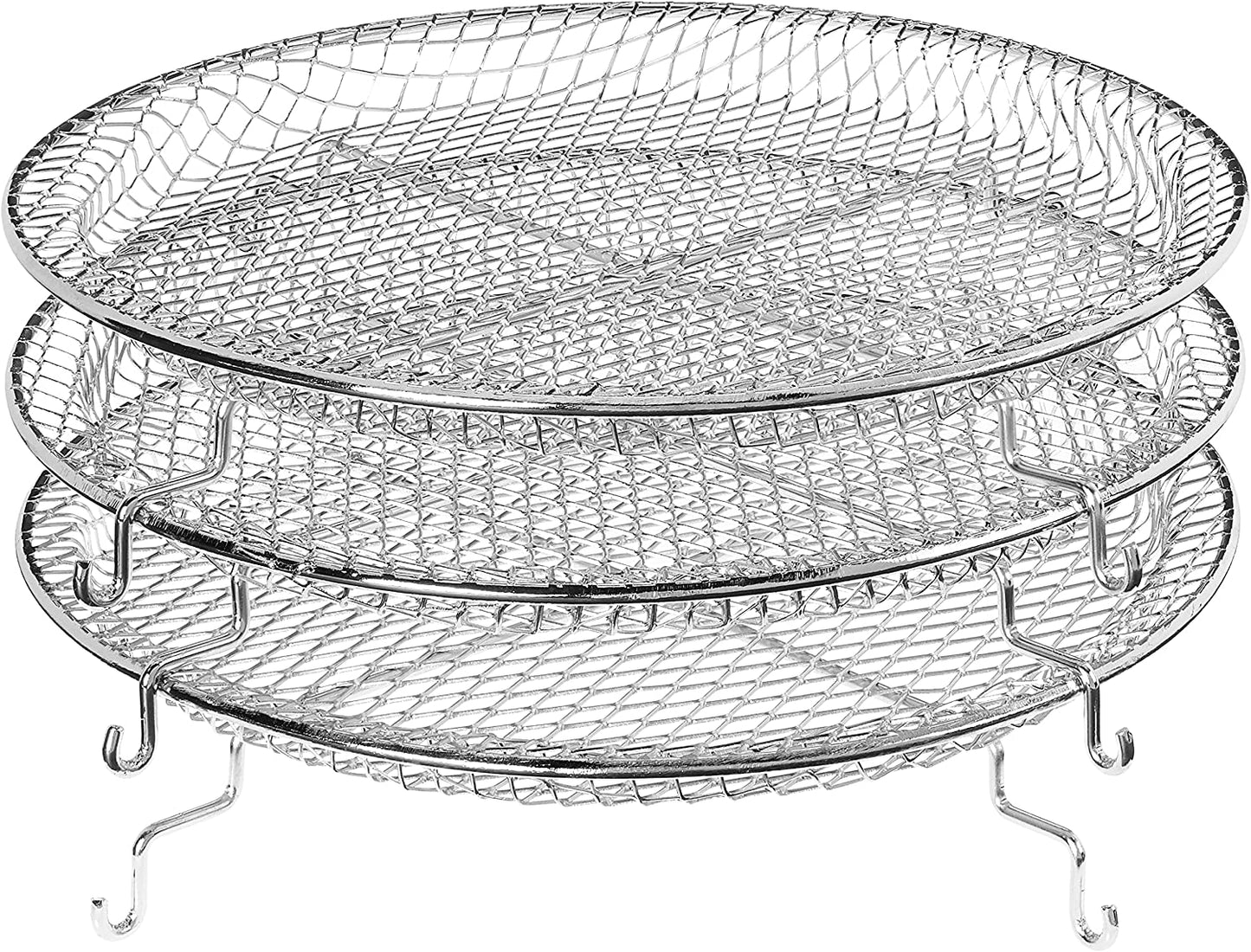 USA GW22955 7-Quart Electric Air Fryer with Dehydrator & 3 Stackable Racks, Digital Touchscreen with 8 Functions + Recipes, 7.0-Qt, Black/Copper