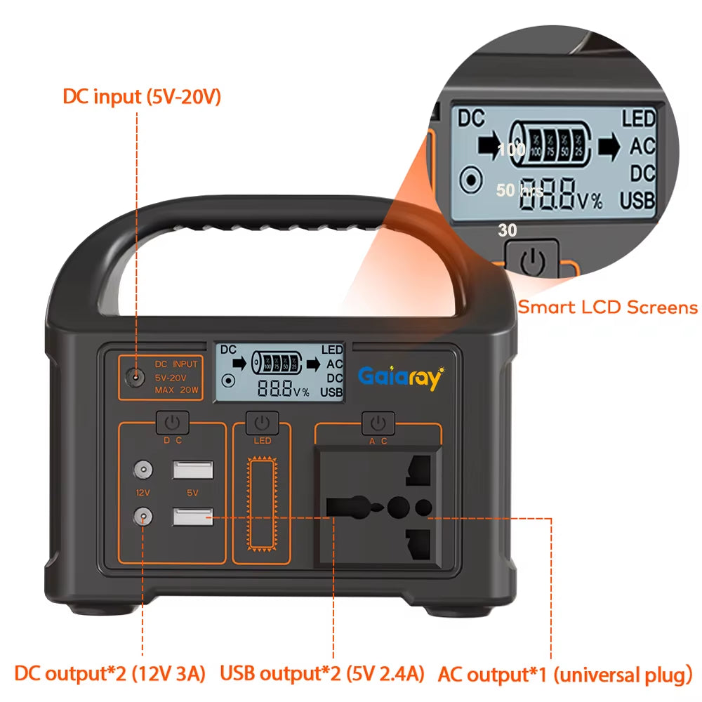 100W Portable Power Station 76.8Wh Lifepo4 Solar Generator 110V 220V Power Station Solar Power Bank for Outdoor Camping