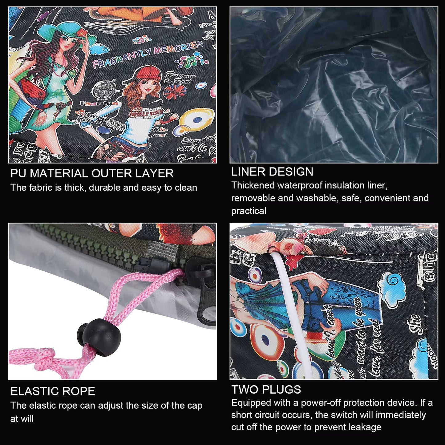 3 Gears Hair Cap Electric Hair Cap Deep Conditioning Heating Oil Treatment Baking Hat Nourishing Hair Care Tool Spa Home