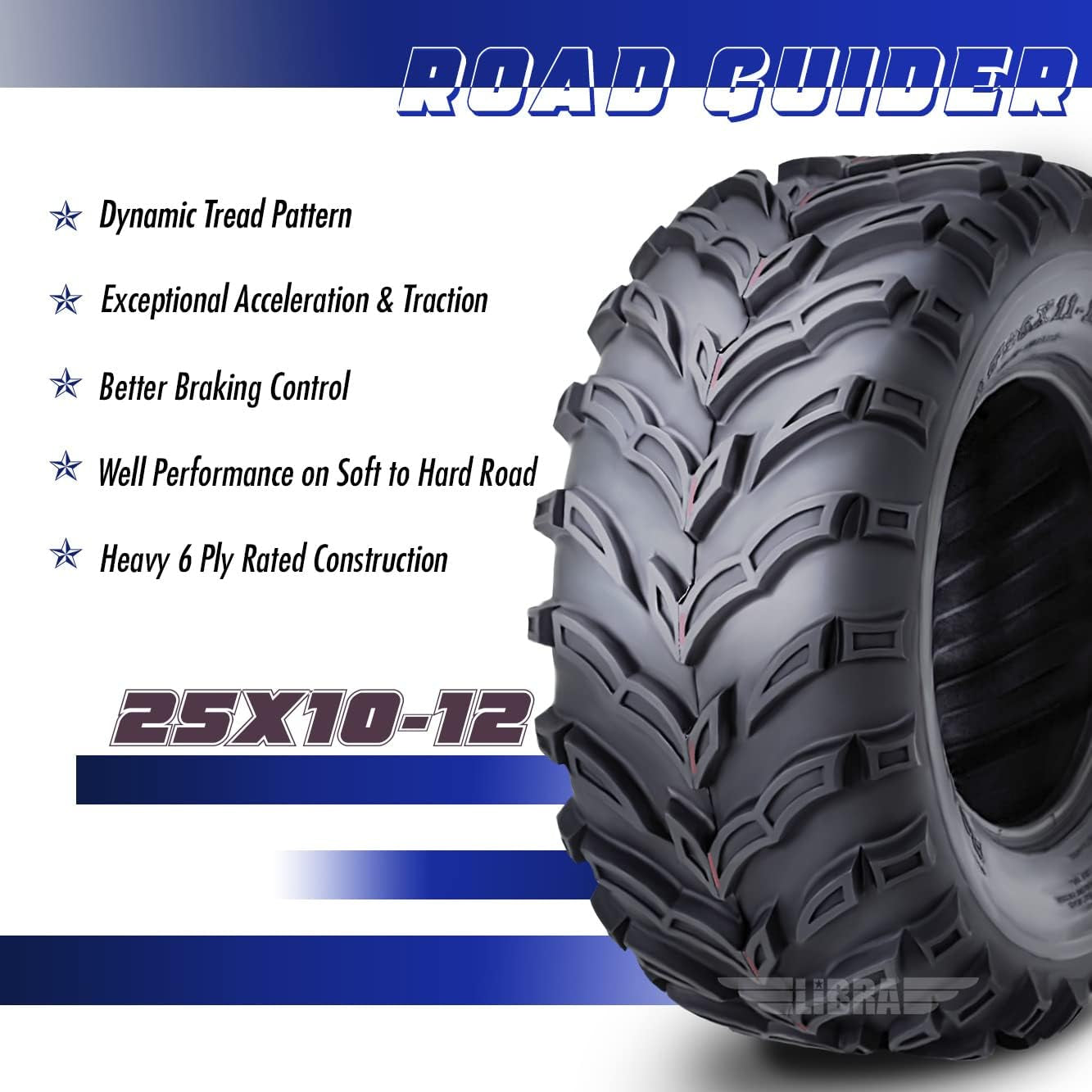 ATV/UTV Tires 25X10-12 25X10X12 6PR- Set 2-10273