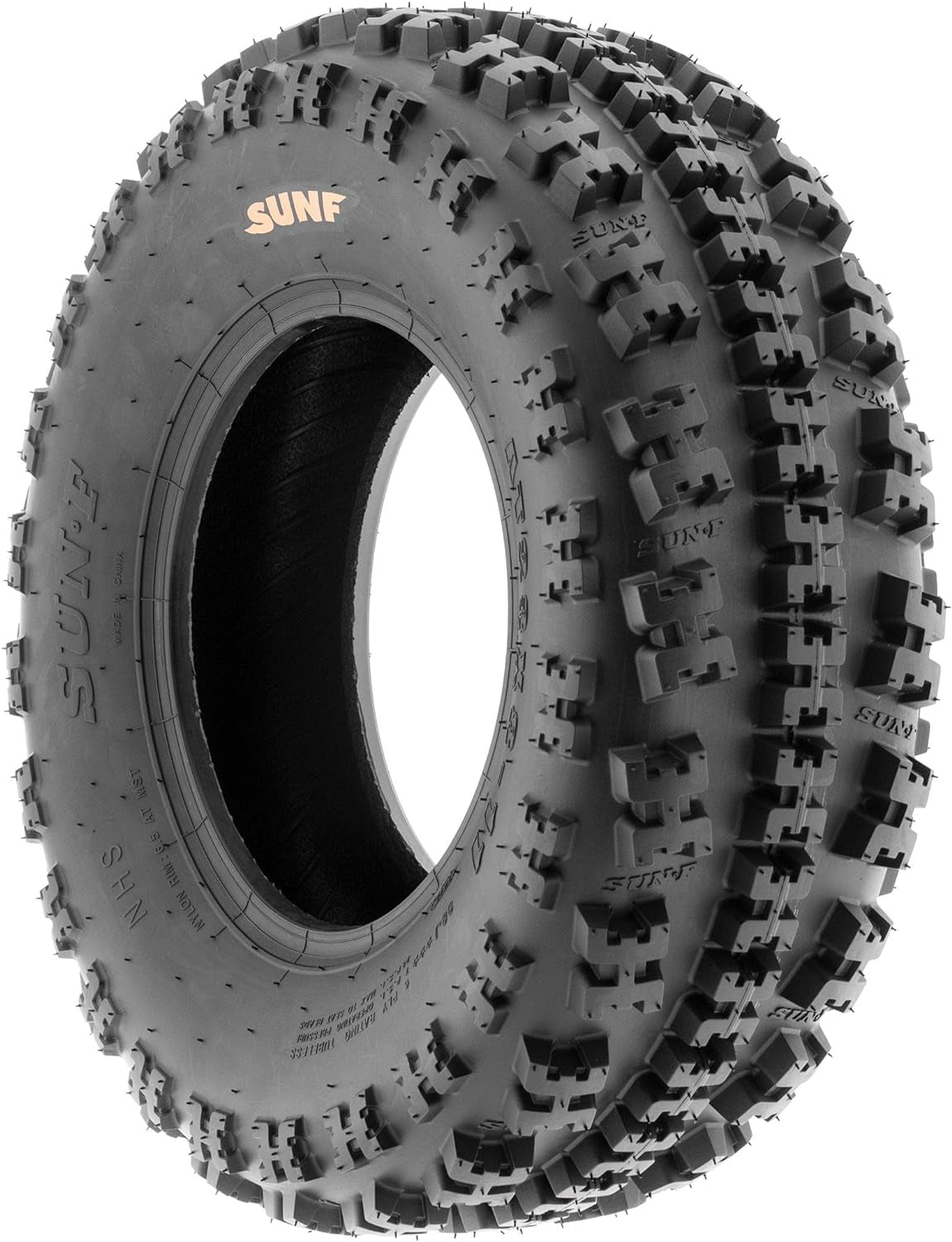 21X7-10 Front & 20X10-9 Rear ATV UTV Knobby Sport Tires,6 PR Tubeless A027, Set of 4