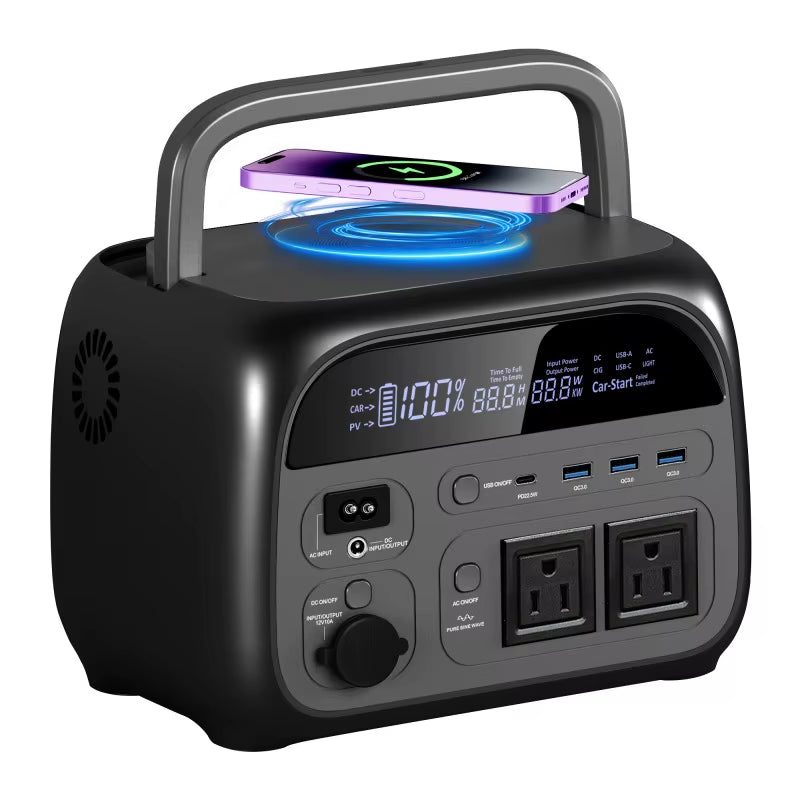 AP400 Solar Generator Portable Power Station UPS 346Wh 500W Lifepo4 Battery 3000+ Cycle Wireless 150W Ultrafast Charge