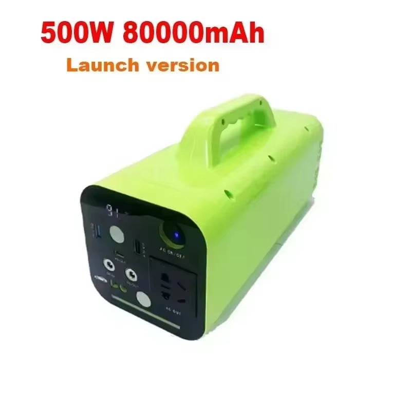 500W 80000Mah Portable Power Station 220V Generator Lifepo4 Battery Outdoor Camping Charger Emergency Power Bank AC DC Output