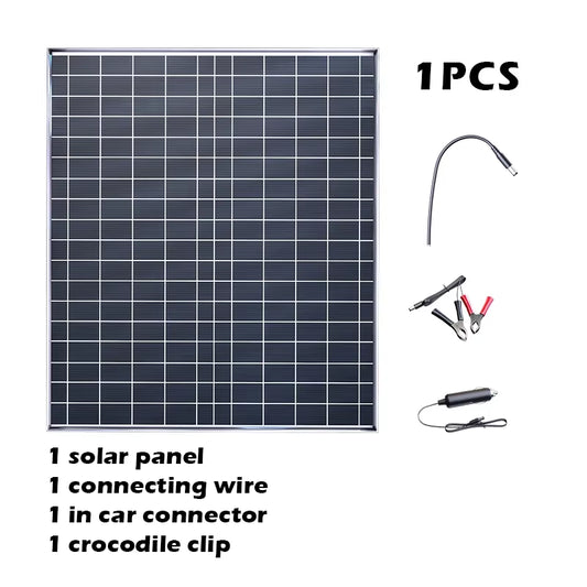 Solar Panel Kit Complete 12V Polycrystalline Power Portable Outdoor Rechargeable Sola 500W 1000W Cell Solar Generator for Home