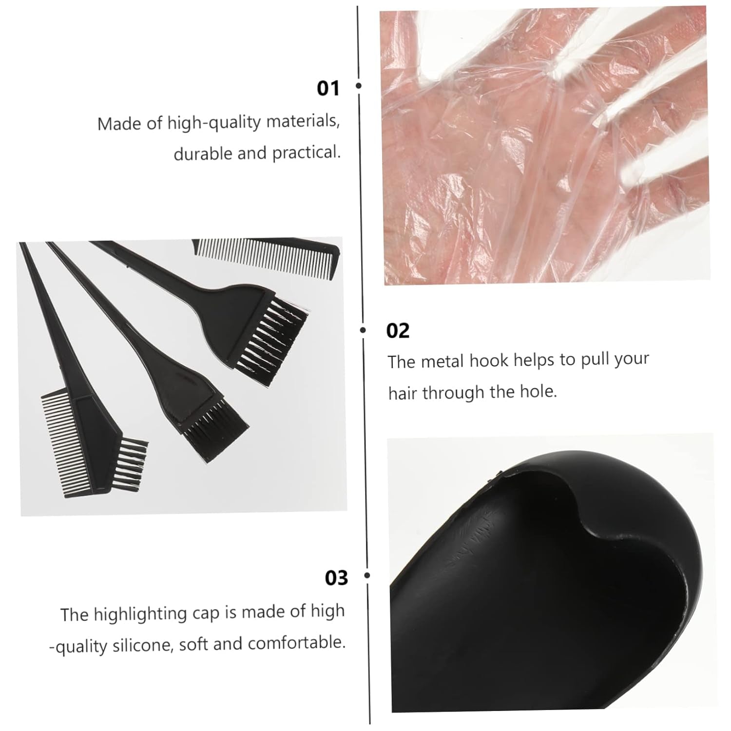 11Pcs Hair Dye Tool Set Reusable Hair Dye Bowl Brush and Gloves at Home Protects Scalp