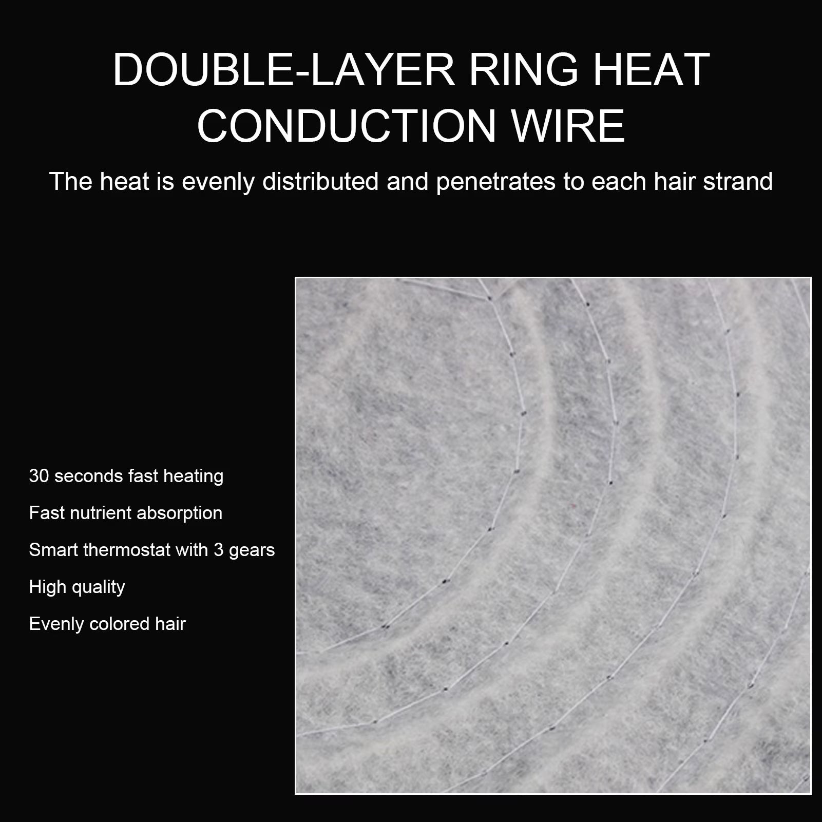 3 Gears Hair Cap Electric Hair Cap Deep Conditioning Heating Oil Treatment Baking Hat Nourishing Hair Care Tool Spa Home